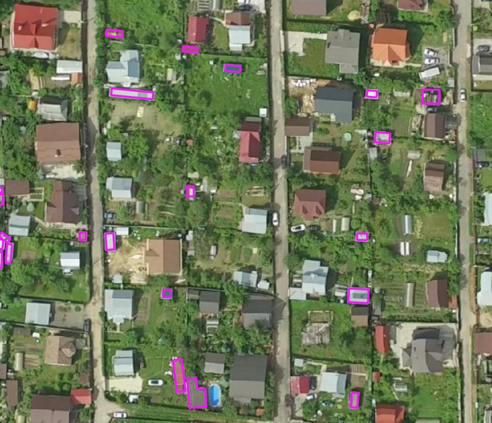 Processing result of Buildings (Aerial) model
