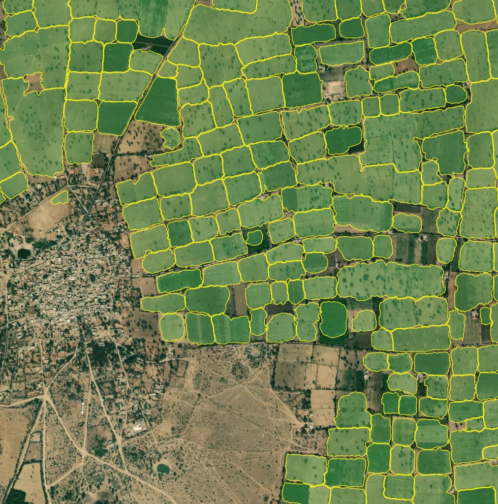 Processing result of agriculture fields model