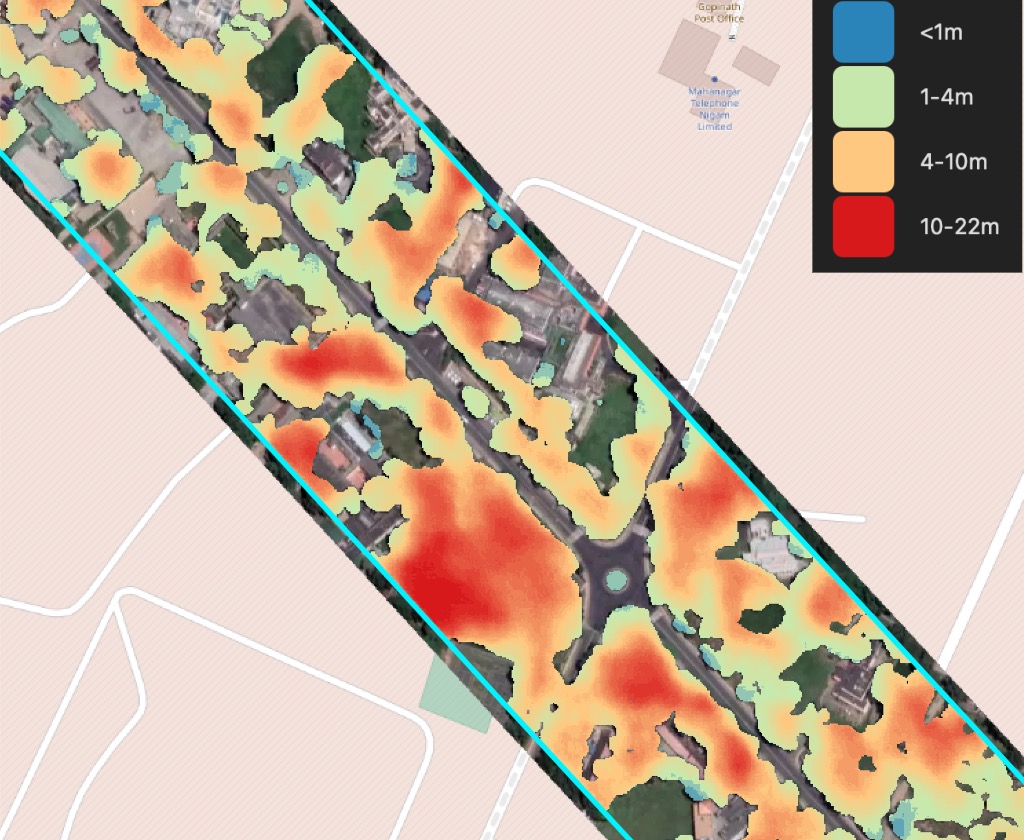 Processing result of forest model (Heights)