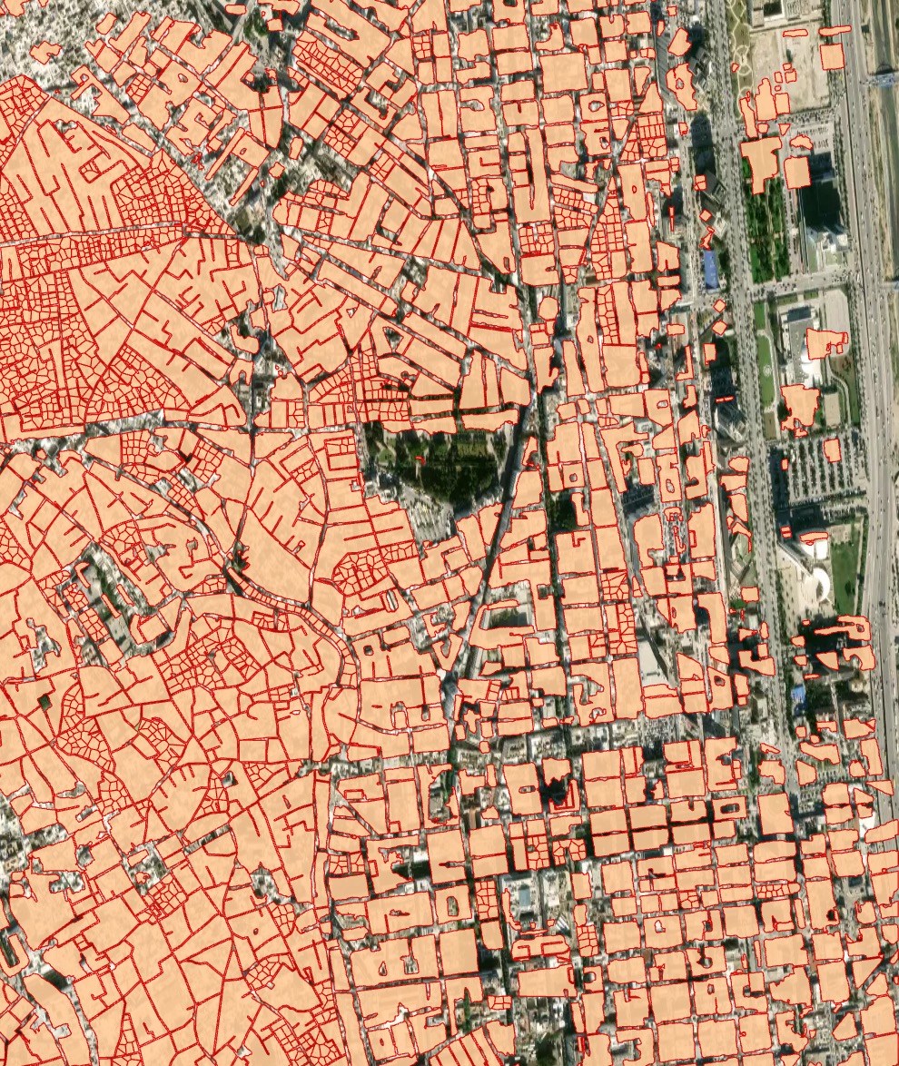 Processing result of high-density housing model