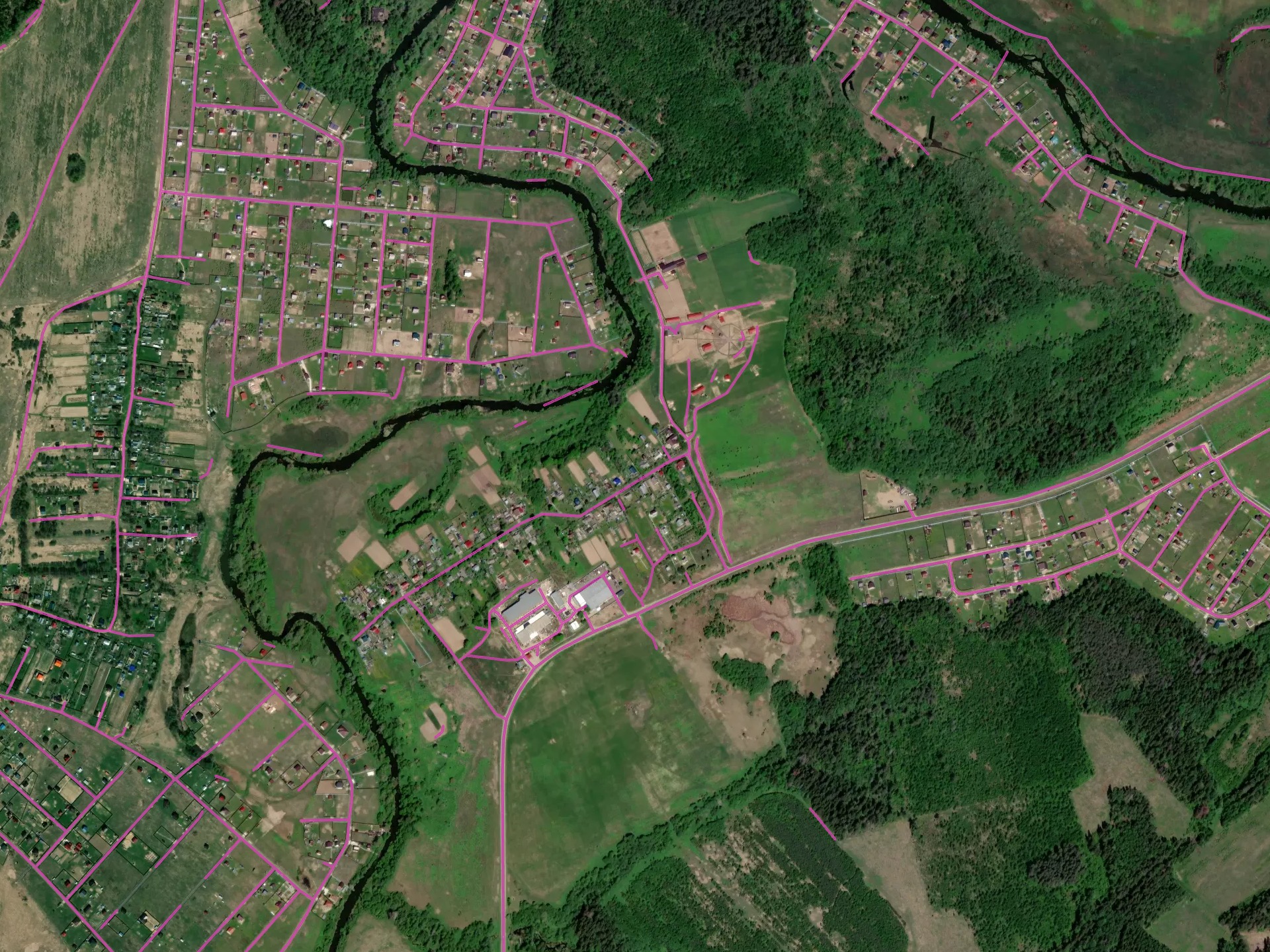 Processing result of roads model